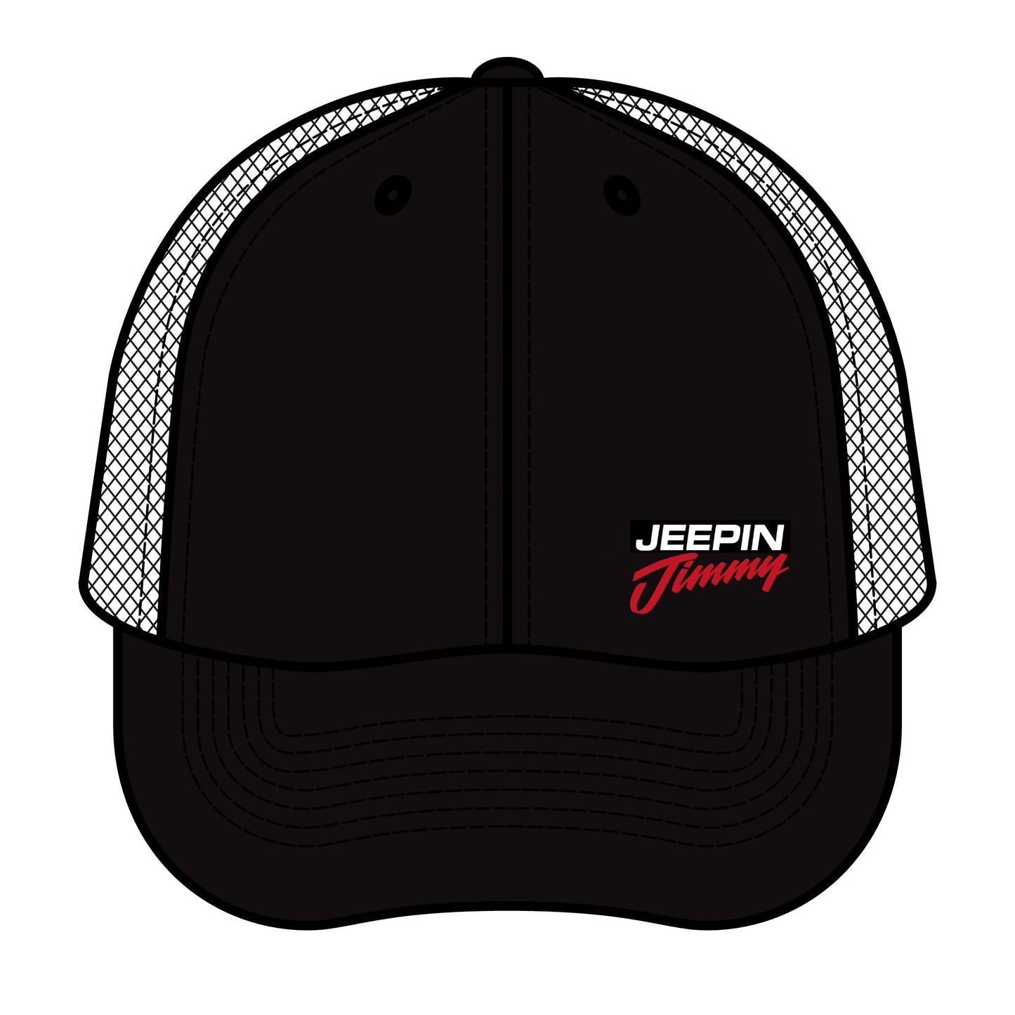 Jeepin Jimmy Racing Trucker Hat - Yupoong 6606